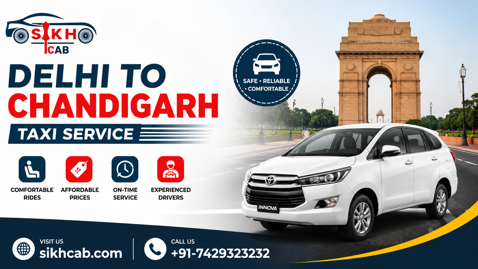 Delhi to Chandigarh Taxi Service – Book a Comfortable Ride with Sikh Cab - Image 2
