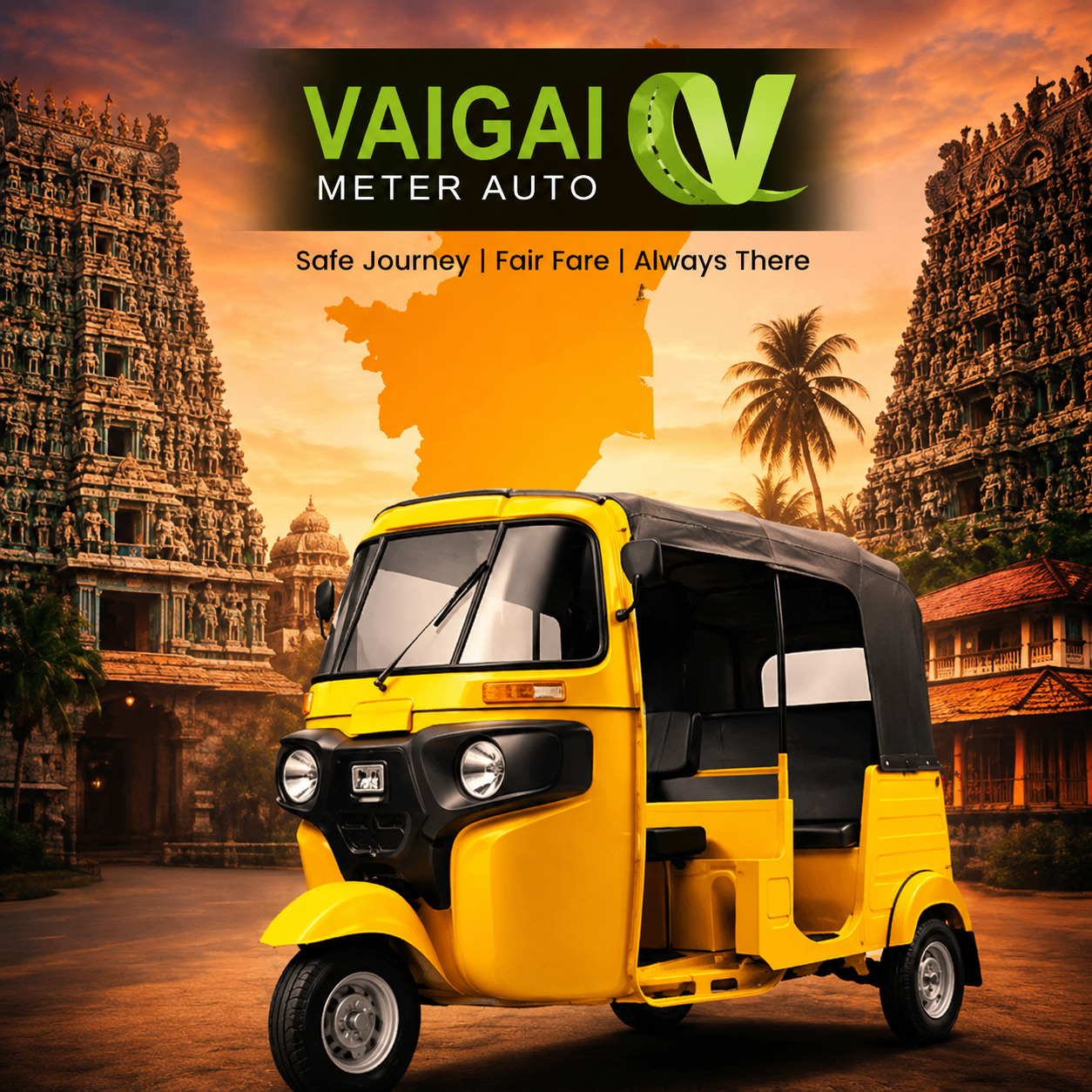 Affordable Local Meter Auto in Madurai | Vaigai Meter Auto - Image 2