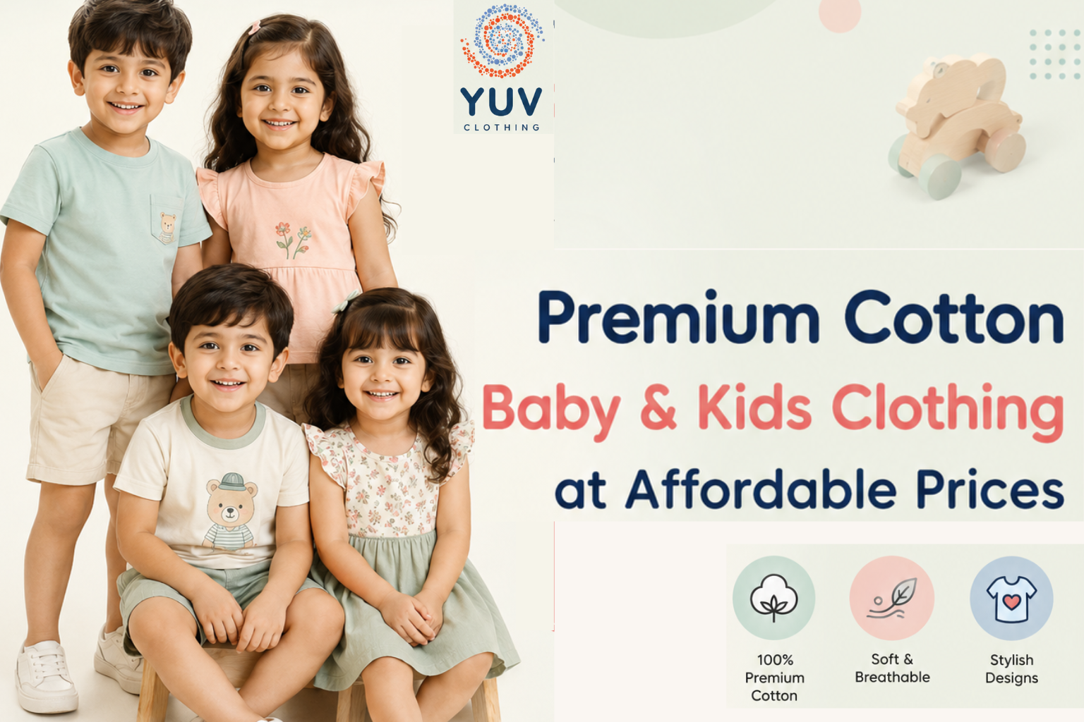 Baby Clothing Sets Online India | Soft Cotton Kidswear by YUV Clothing - 499 INR on kukooo